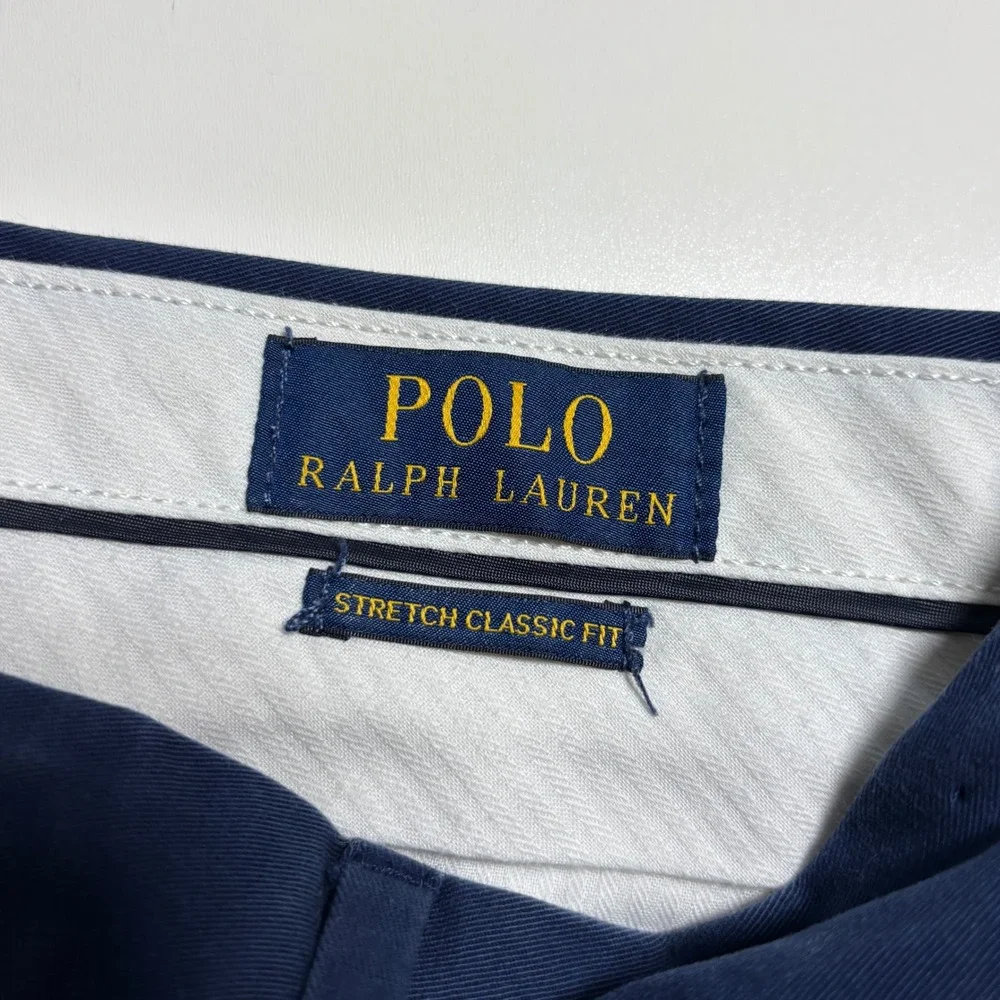 Polo Ralph Lauren All Over Pony Print Shorts Mens 29 Navy Blue Embroidered Chino